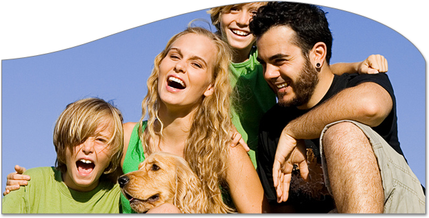 Happy family with health smiles